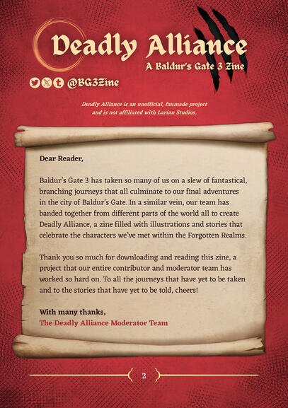 Deadly Alliance | Formatting Sample